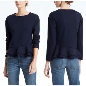 Banana Republic Double Peplum Couture Sweatshirt